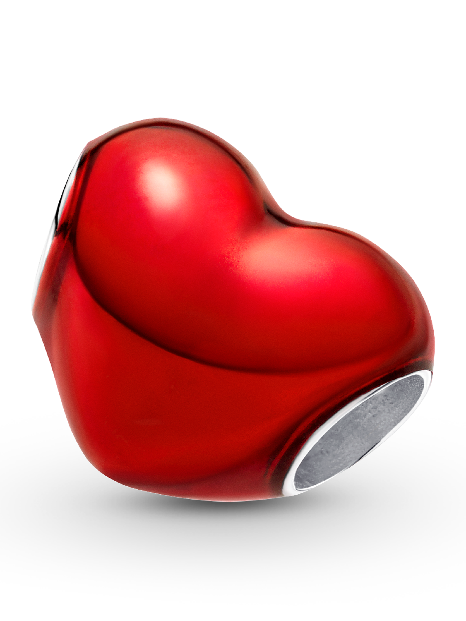 Metallic Red Heart Charm | スターリングシルバー | パンドラ'