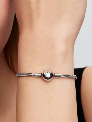Pandora Moments Ball Clasp Snake Chain Bracelet