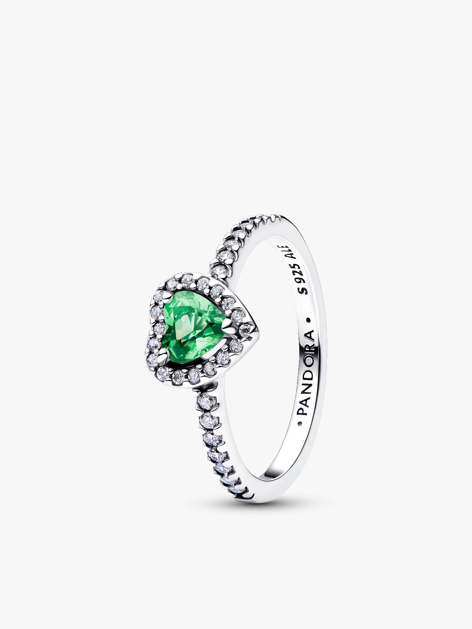 Elevated Mint Green Heart Ring