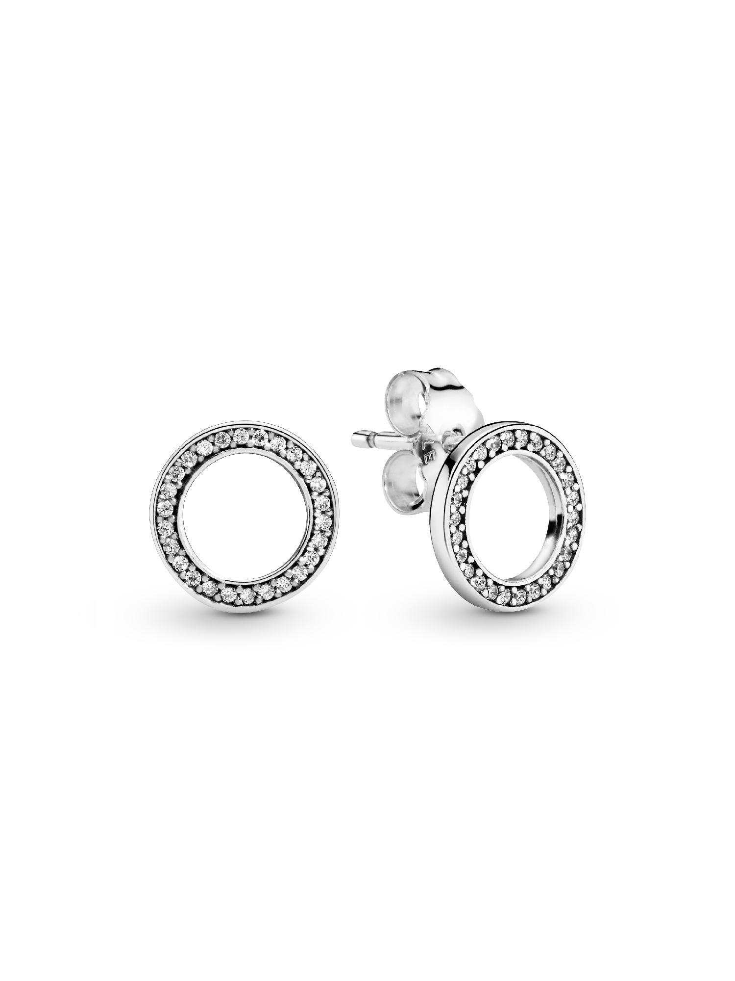 Sparkling Circle Stud Earrings | スターリングシルバー | パンドラ