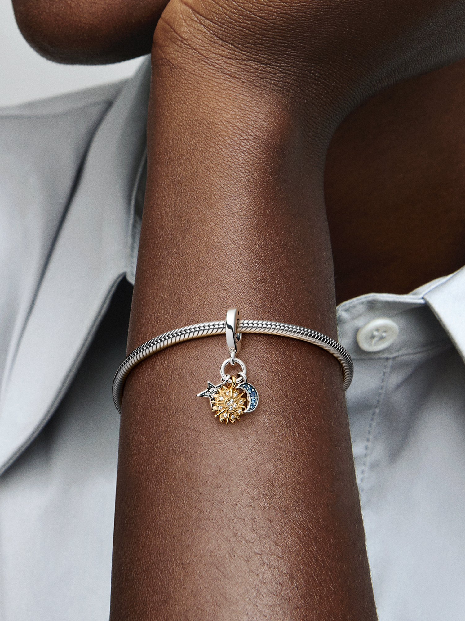 Two-tone Celestial Triple Dangle Charm | ツートーン | パンドラ'