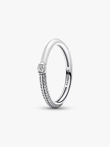Pavé & White Dual Ring
