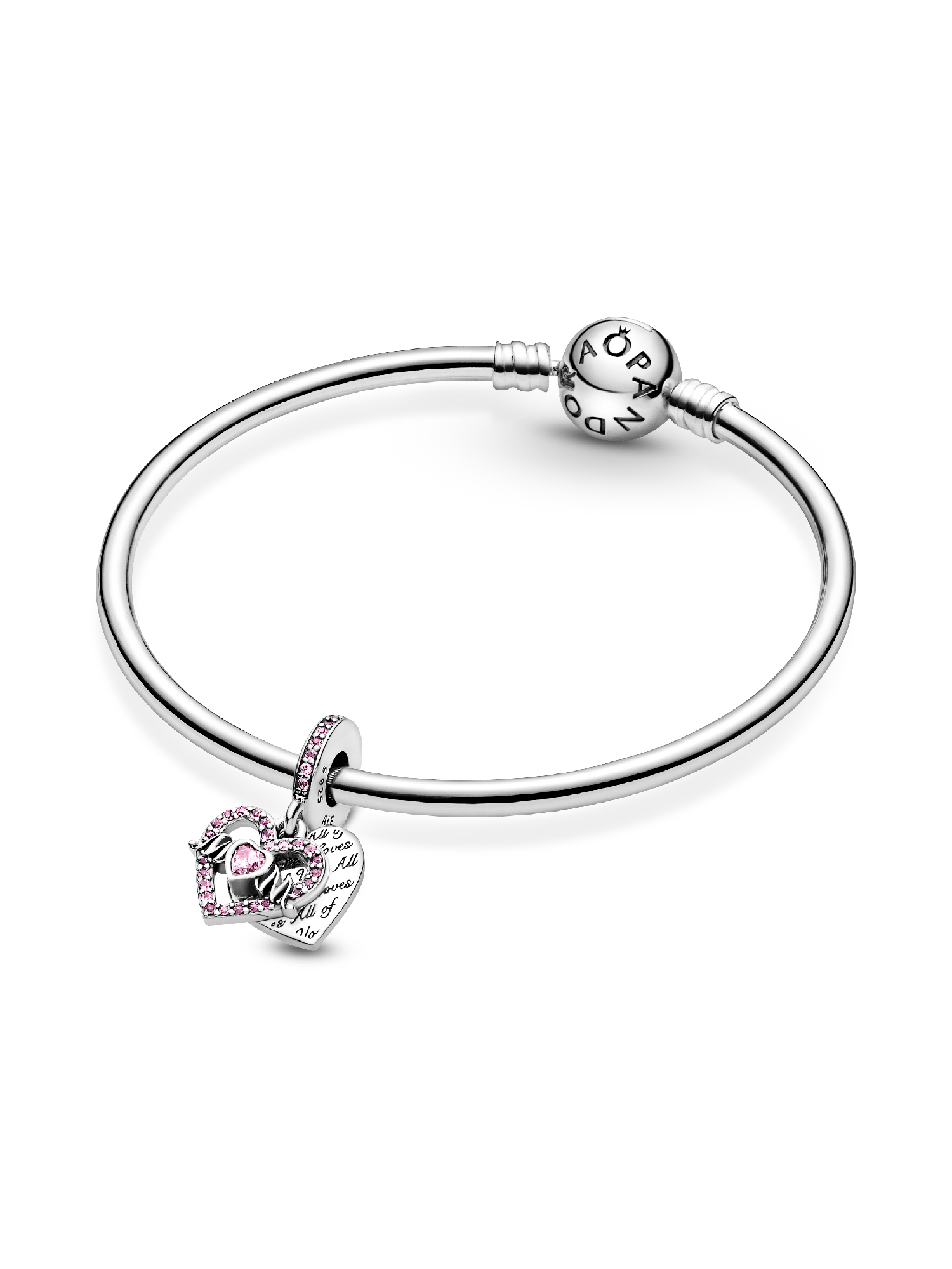Heart & Mum Dangle Charm | スターリングシルバー | パンドラ'