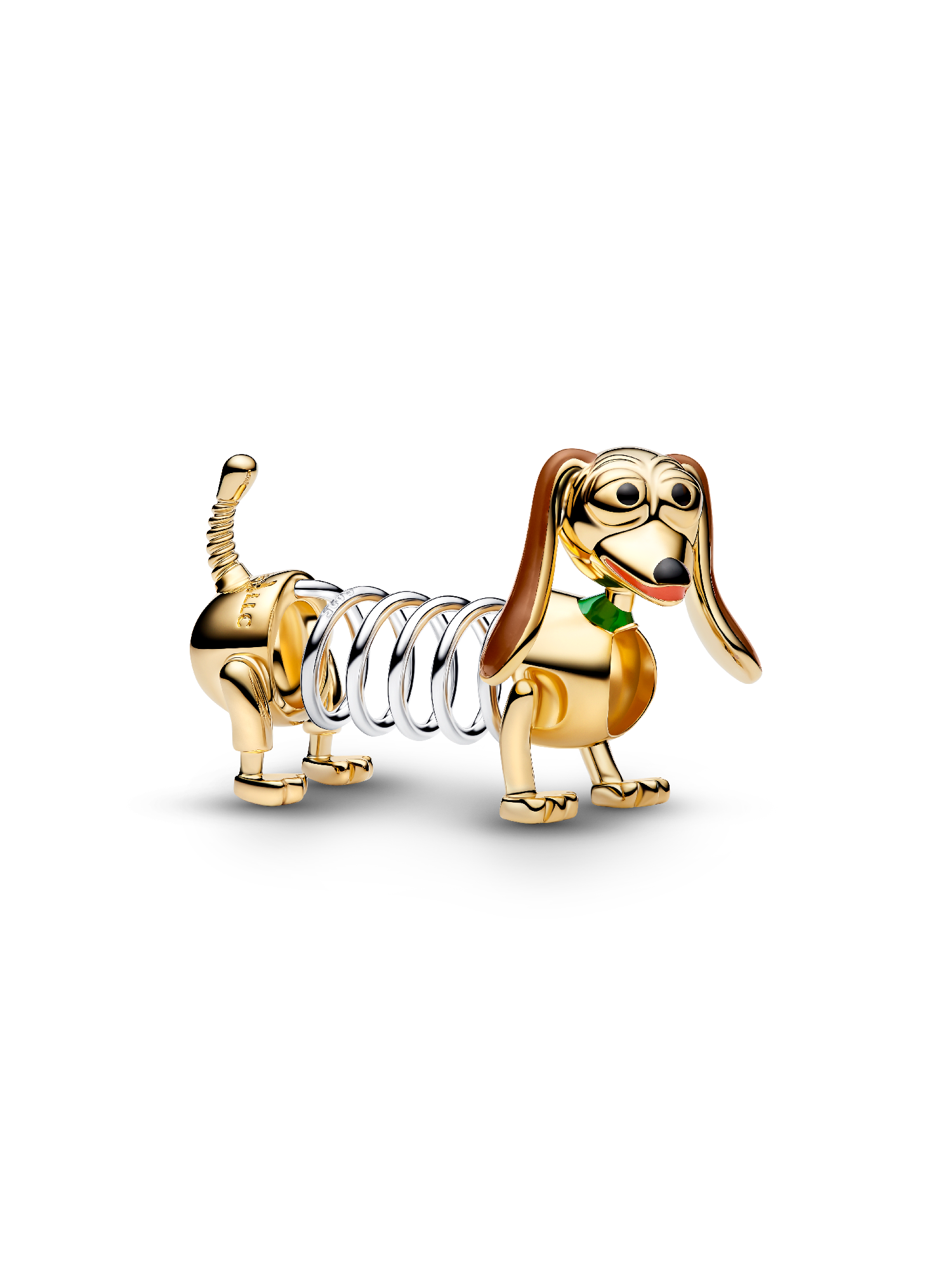 PANDORA ダックスフントチャーム スプリング付き Disney Pixar Toy Story Slinky Dog Charm | ツートーン | パンドラ'