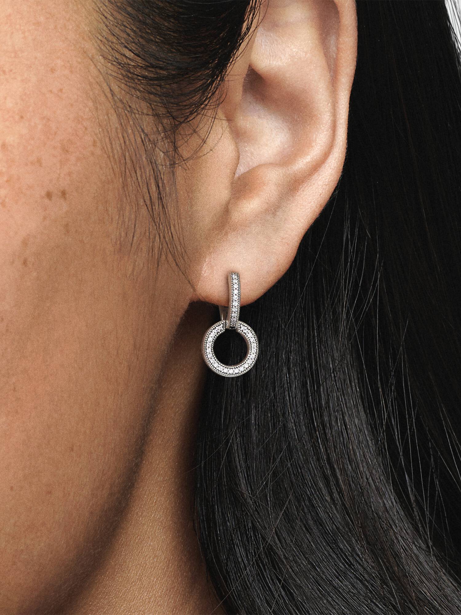 Sparkling Double Hoop Earrings