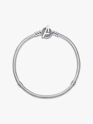 Pandora Moments Marvel The Avengers Logo Clasp Snake Chain Bracelet