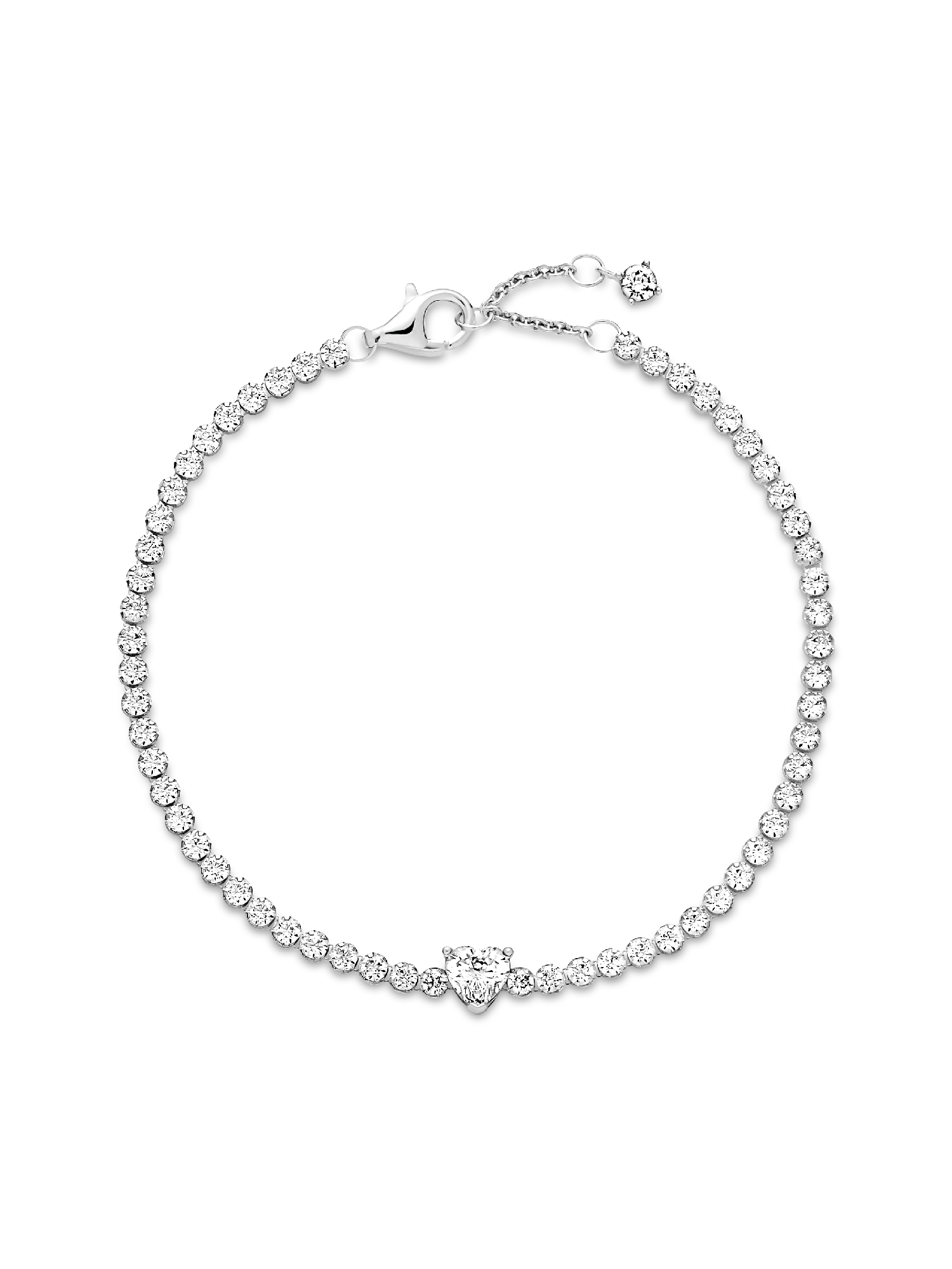 Sparkling Heart Tennis Bracelet | スターリングシルバー | パンドラ