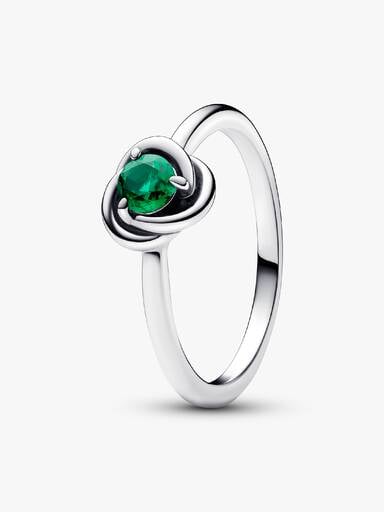 May Birthstone Eternity Circle Ring