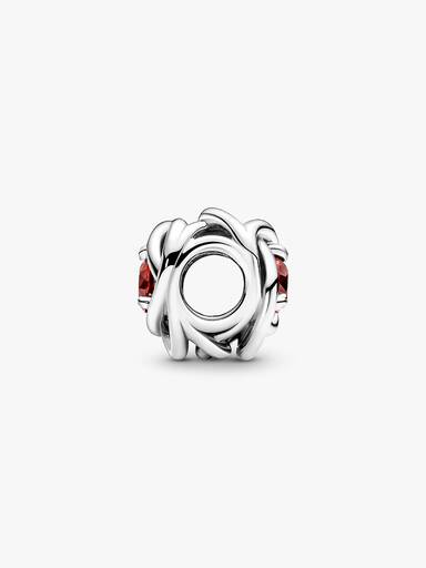 True Red Eternity Circle Charm