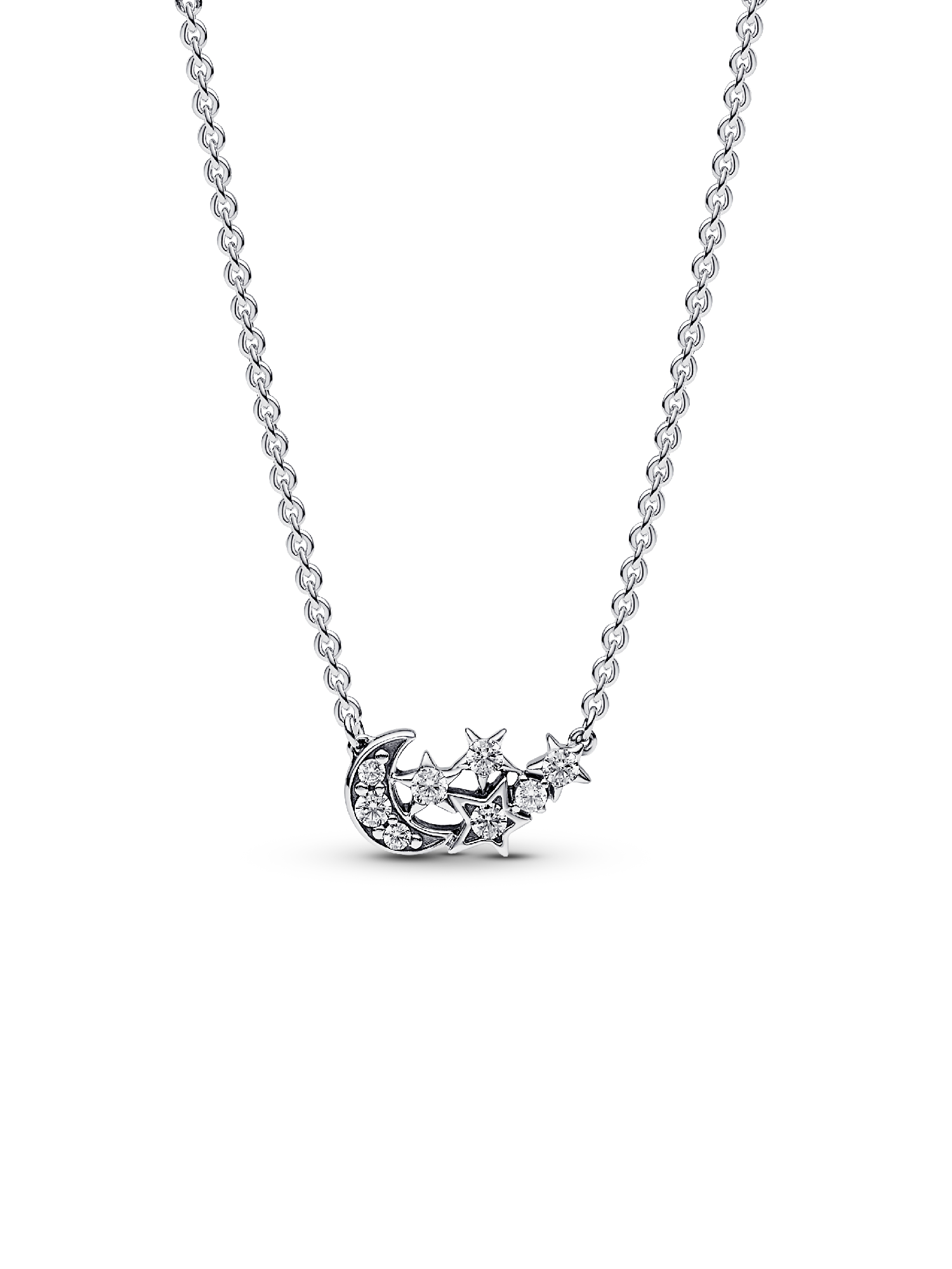 Sparkling Moon & Star Collier Necklace | スターリングシルバー