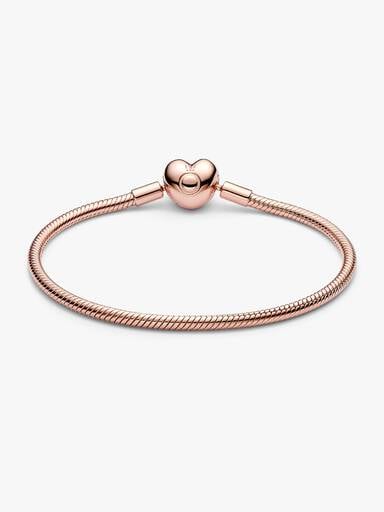 Heart Clasp Snake Chain Bracelet