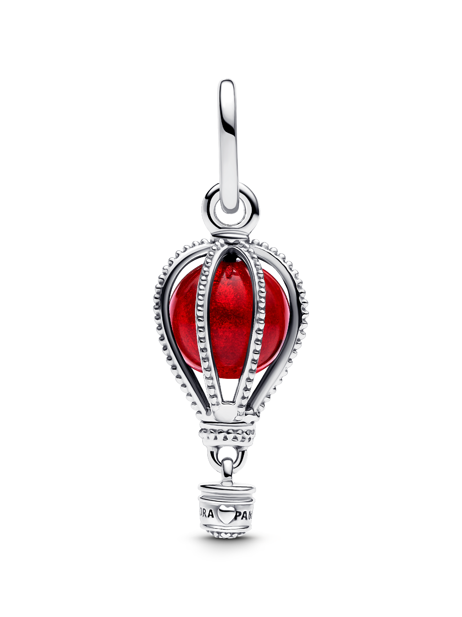 Hot Air Balloon Murano Glass Dangle Charm | スターリングシルバー