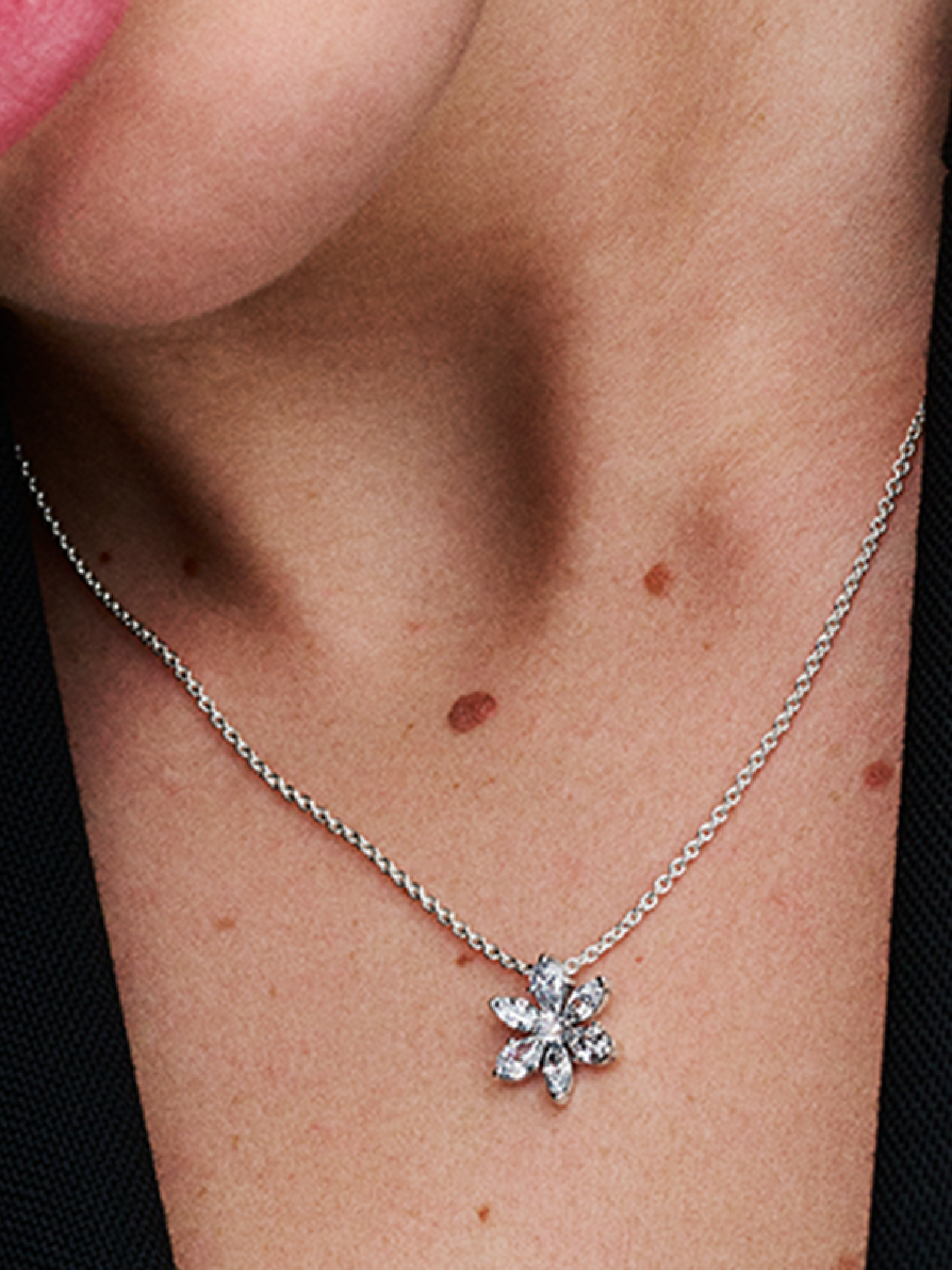 Sparkling Herbarium Cluster Pendant Necklace | スターリング