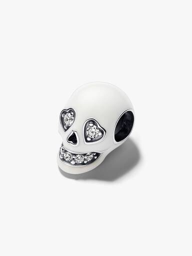 Glow-in-the-dark Sparkling Skull Charm