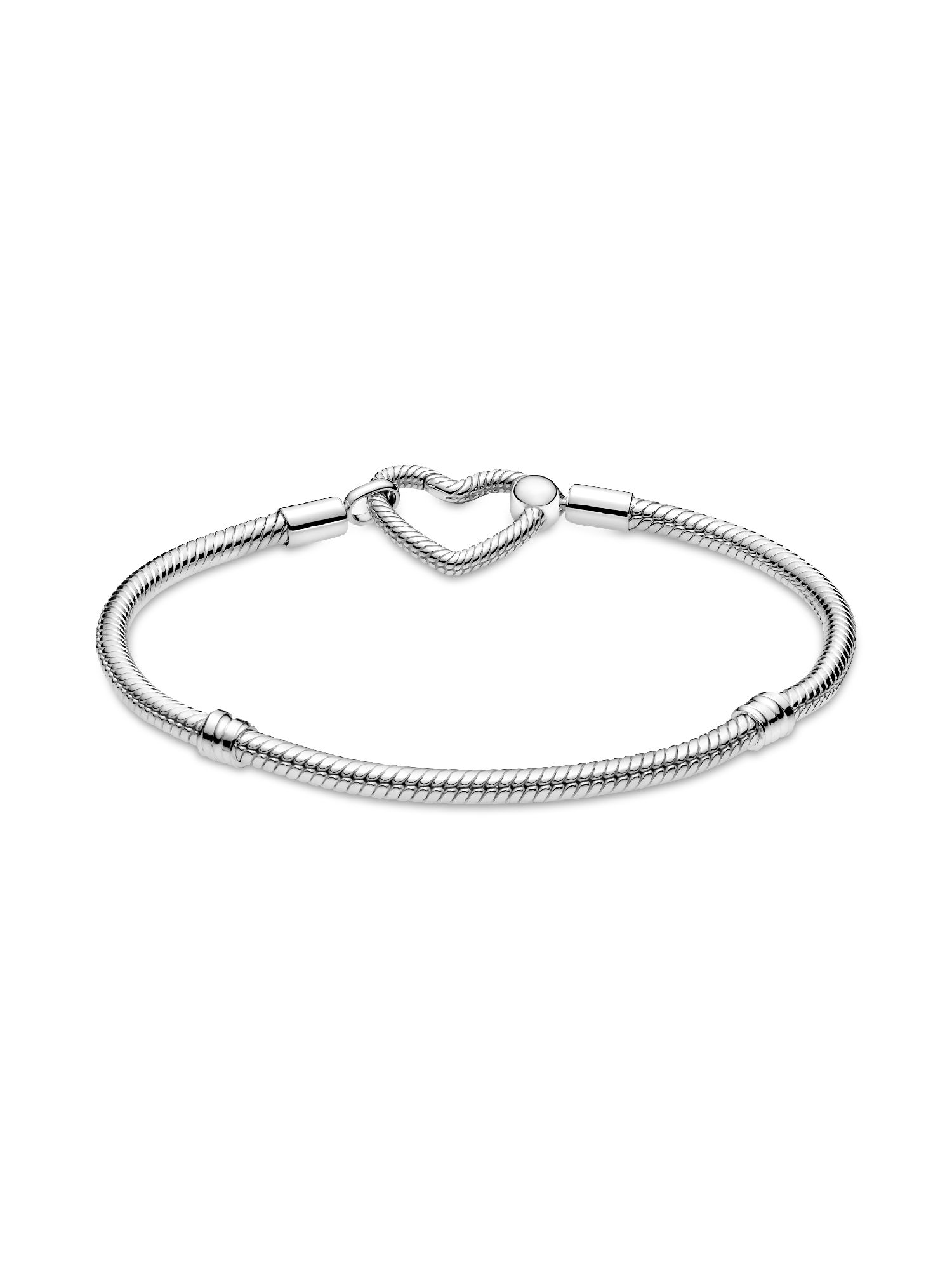 Heart Closure Snake Chain Bracelet | スターリングシルバー | パンドラ'