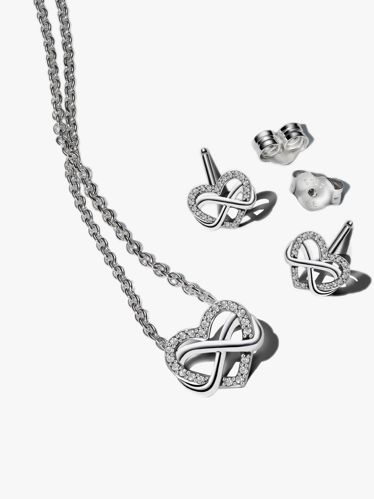 Sparkling Infinity Heart Jewelry Set