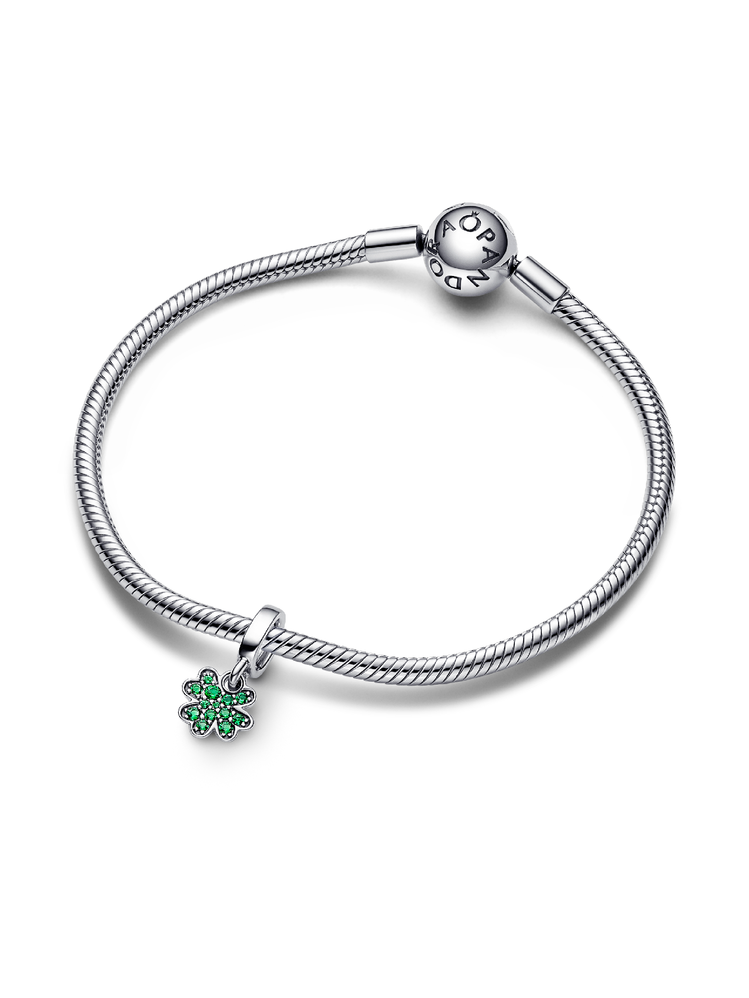 Four Leaf Clover Dangle Charm | スターリングシルバー | パンドラ'