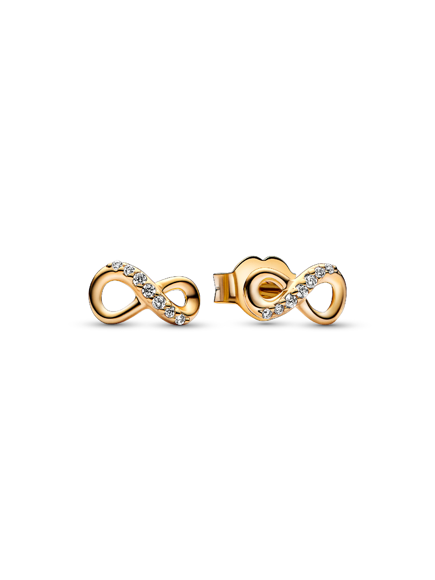 Sparkling Infinity Stud Earrings | ゴールドプレーティング | パンドラ'