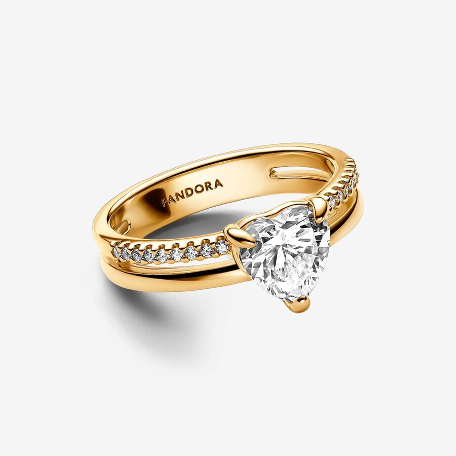 193100c01 Double Band Heart Ring