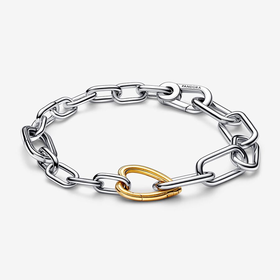 Pandora ME Two-tone Heart Link Chain Bracelet image number 0
