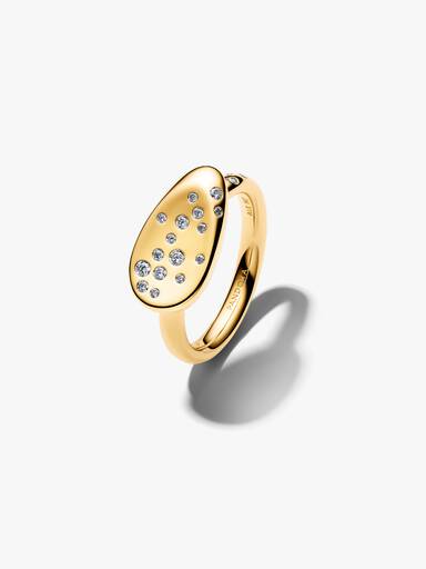 Small Stone-Set Oval Signet Ring