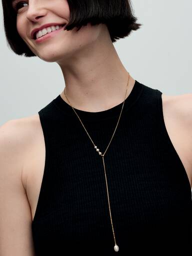 Treated Freshwater Cultured Pearl Drop Necklace