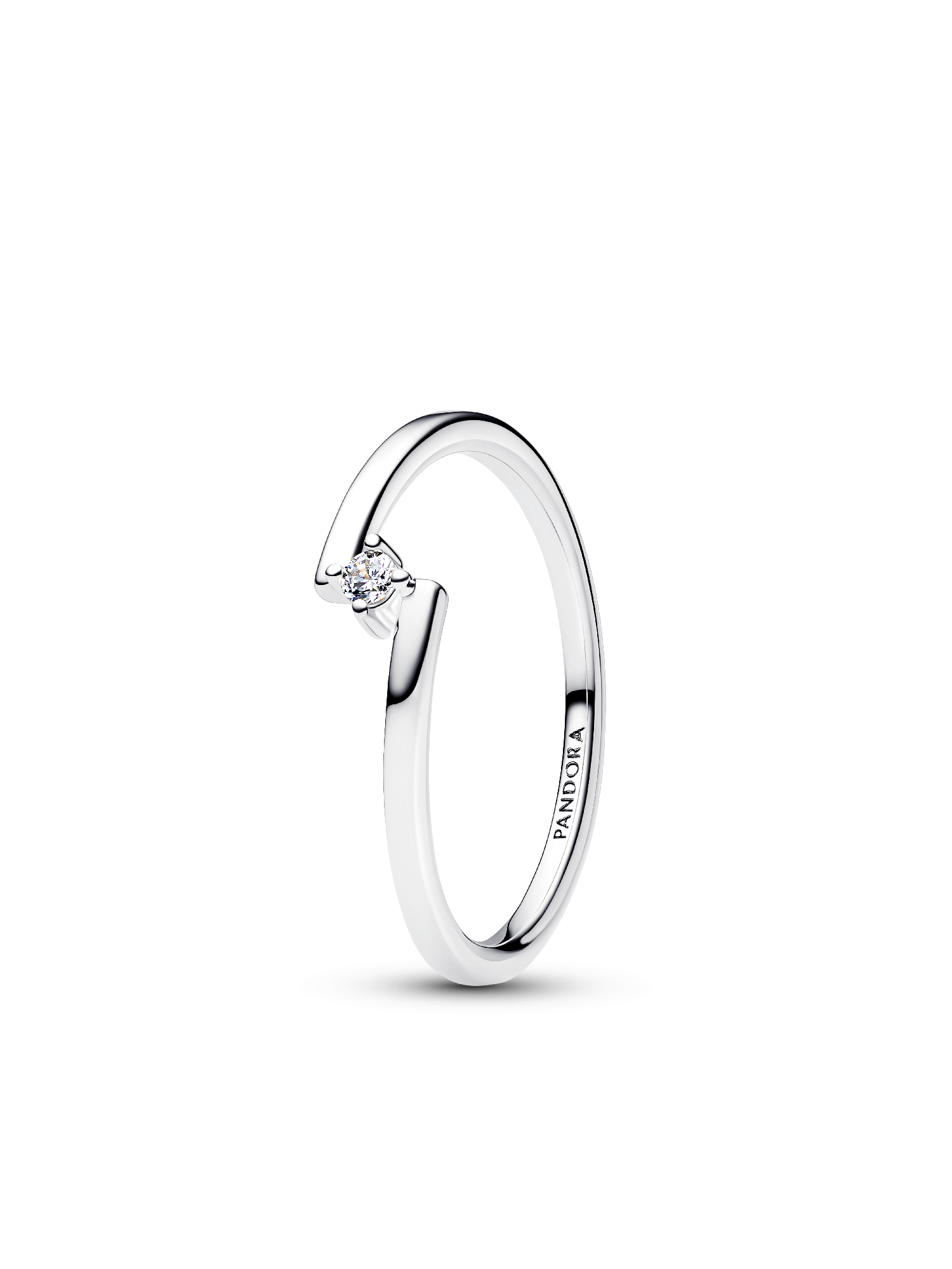 Base Stackinh Sparkling Split Solitaire Pavé Ring Stack | スターリングシルバー | パンドラ'