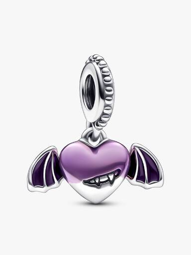Vampire Winged Heart Dangle Charm