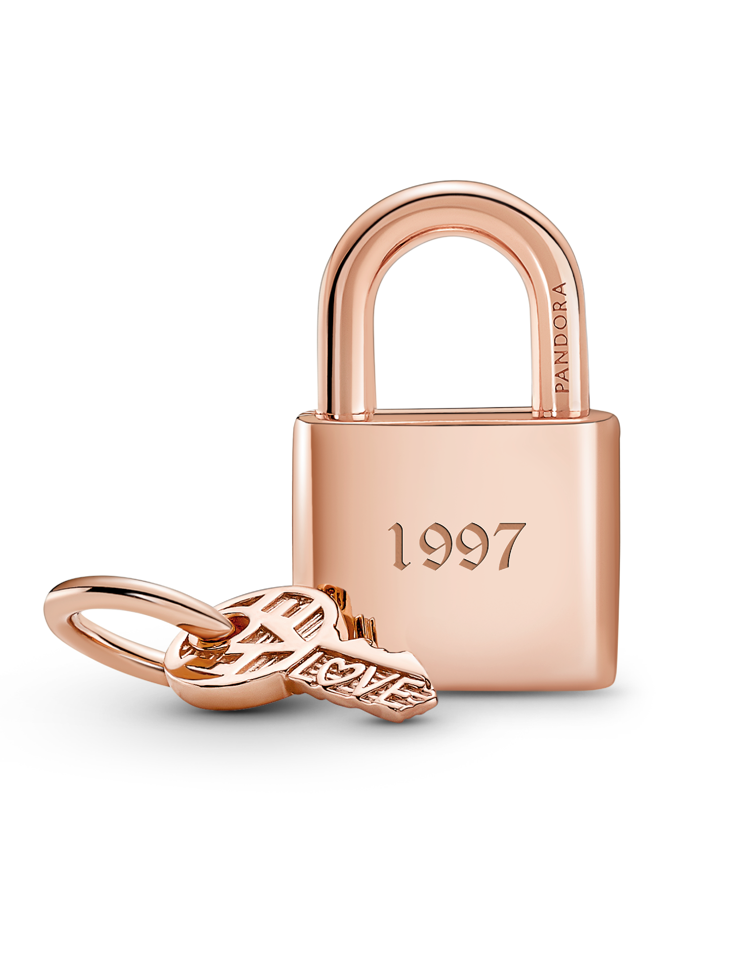 Padlock & Key Dangle Charm | ローズゴールドプレーティング | パンドラ'