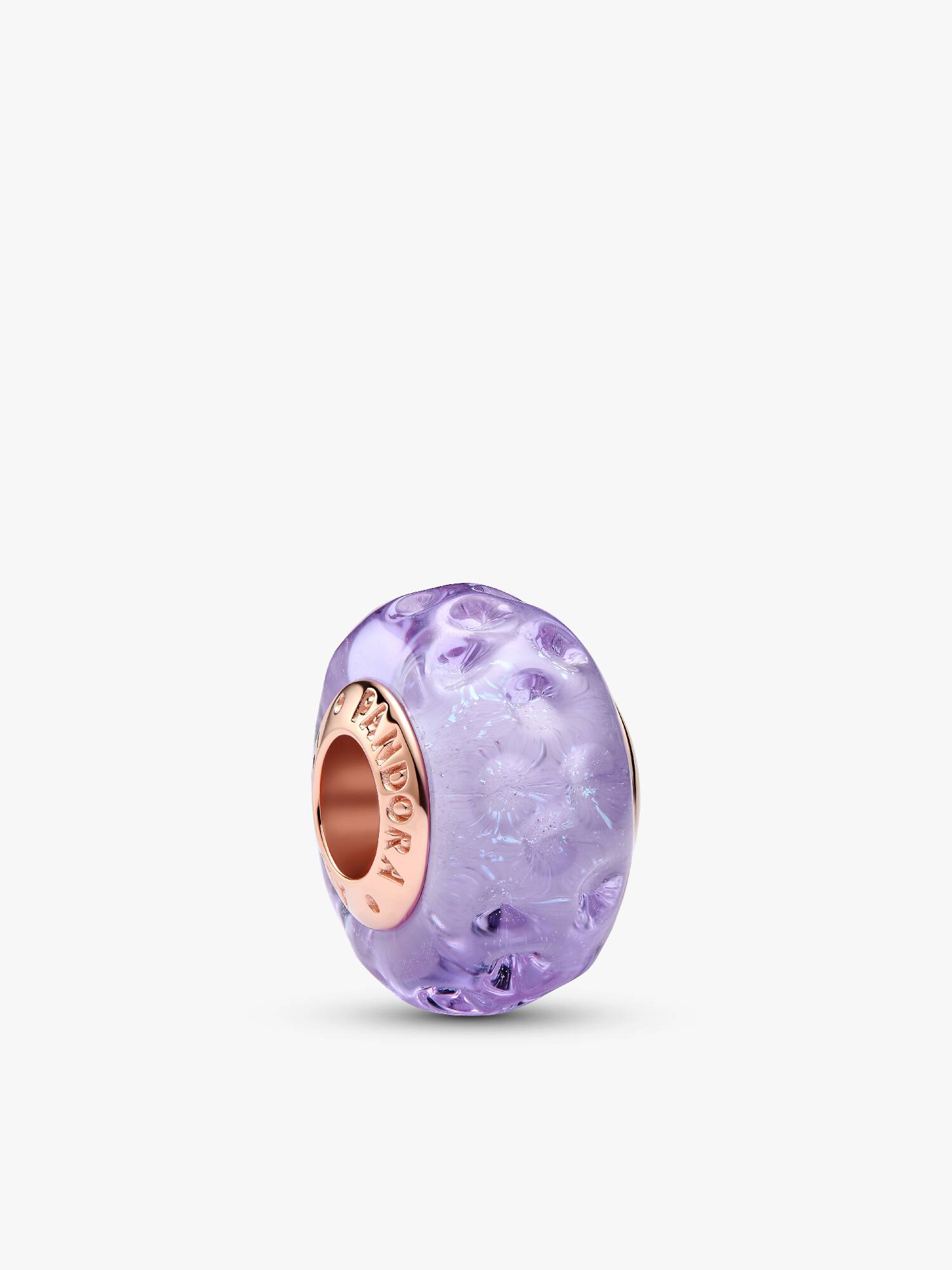 Wavy Lavender Murano Glass Charm