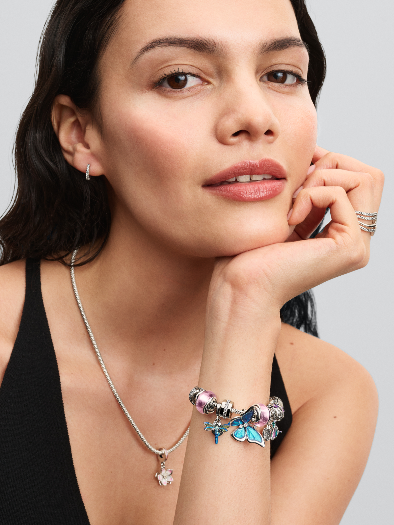 Dragonfly Double Dangle Charm | スターリングシルバー | パンドラ'