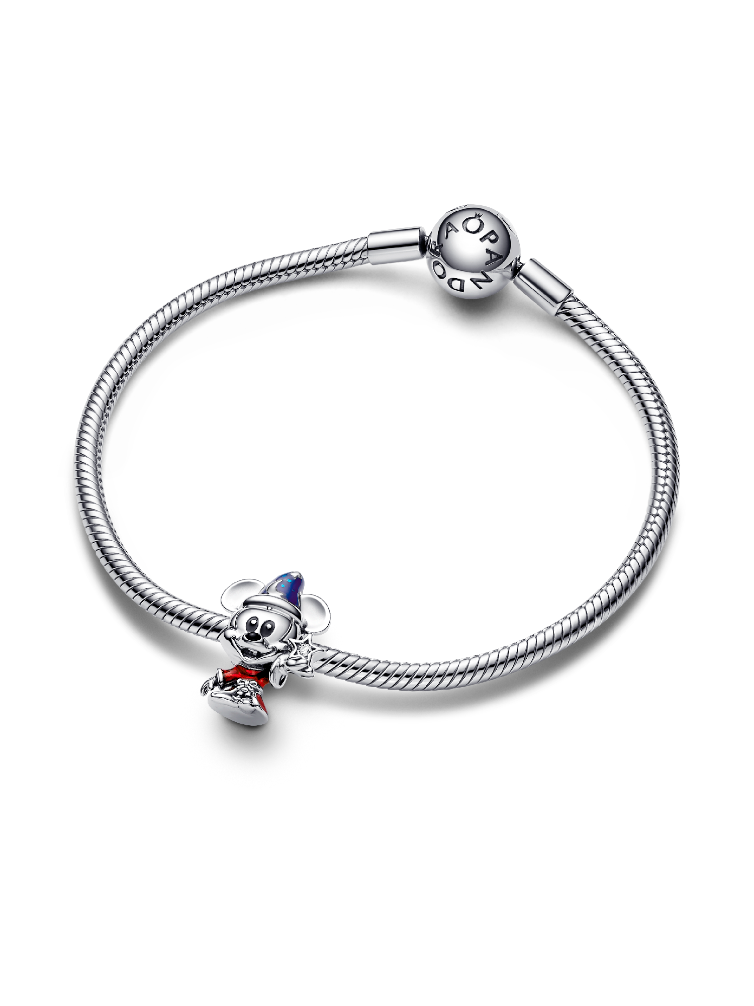 月*›様 激レア★ディズニー Pandora ミッキー ファンタジア ソーサラー Disney Sorcerer Apprentice Mickey Charm | スターリングシルバー