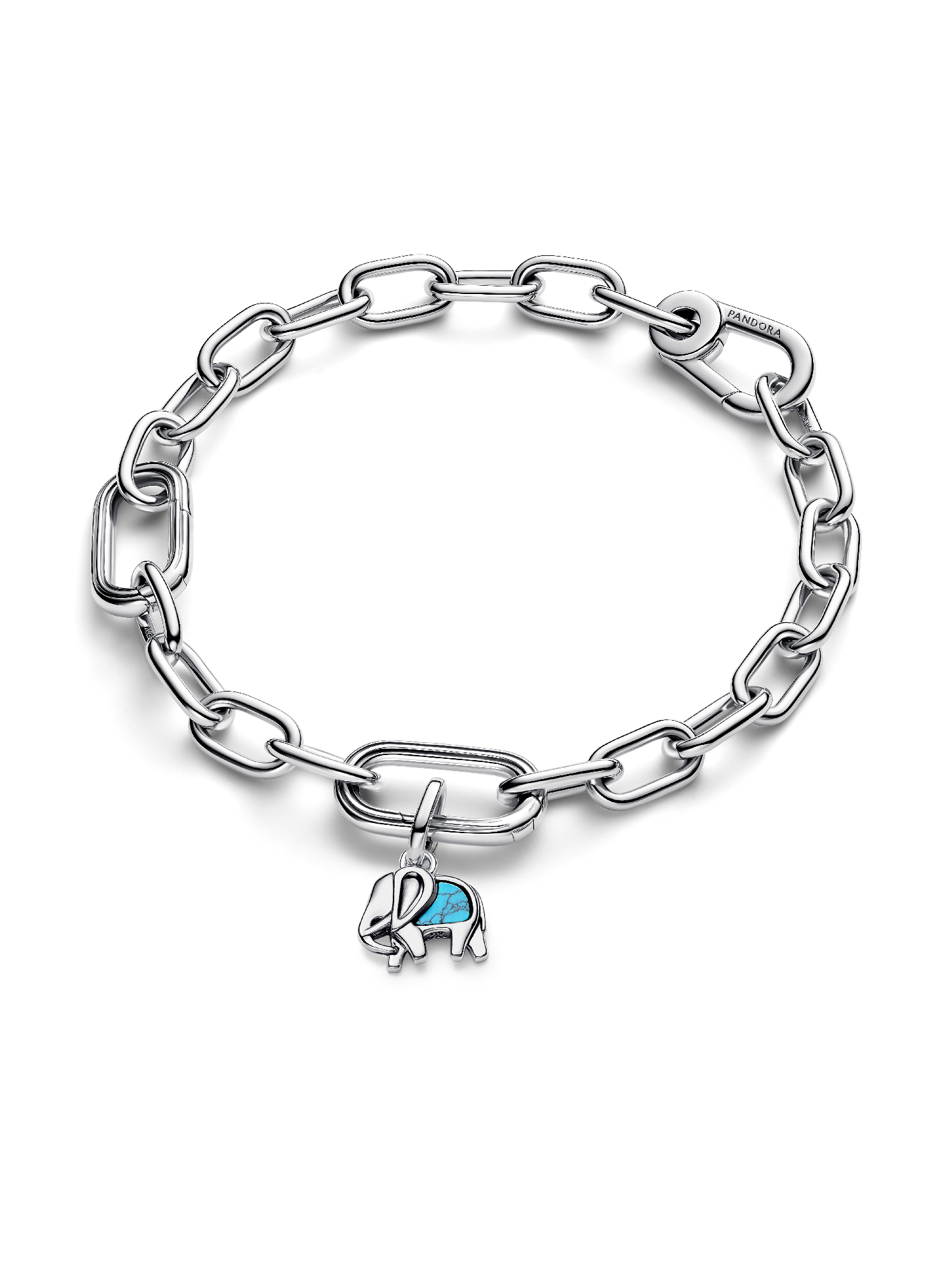 Turquoise-coloured Elephant Mini Dangle Charm | スターリング 