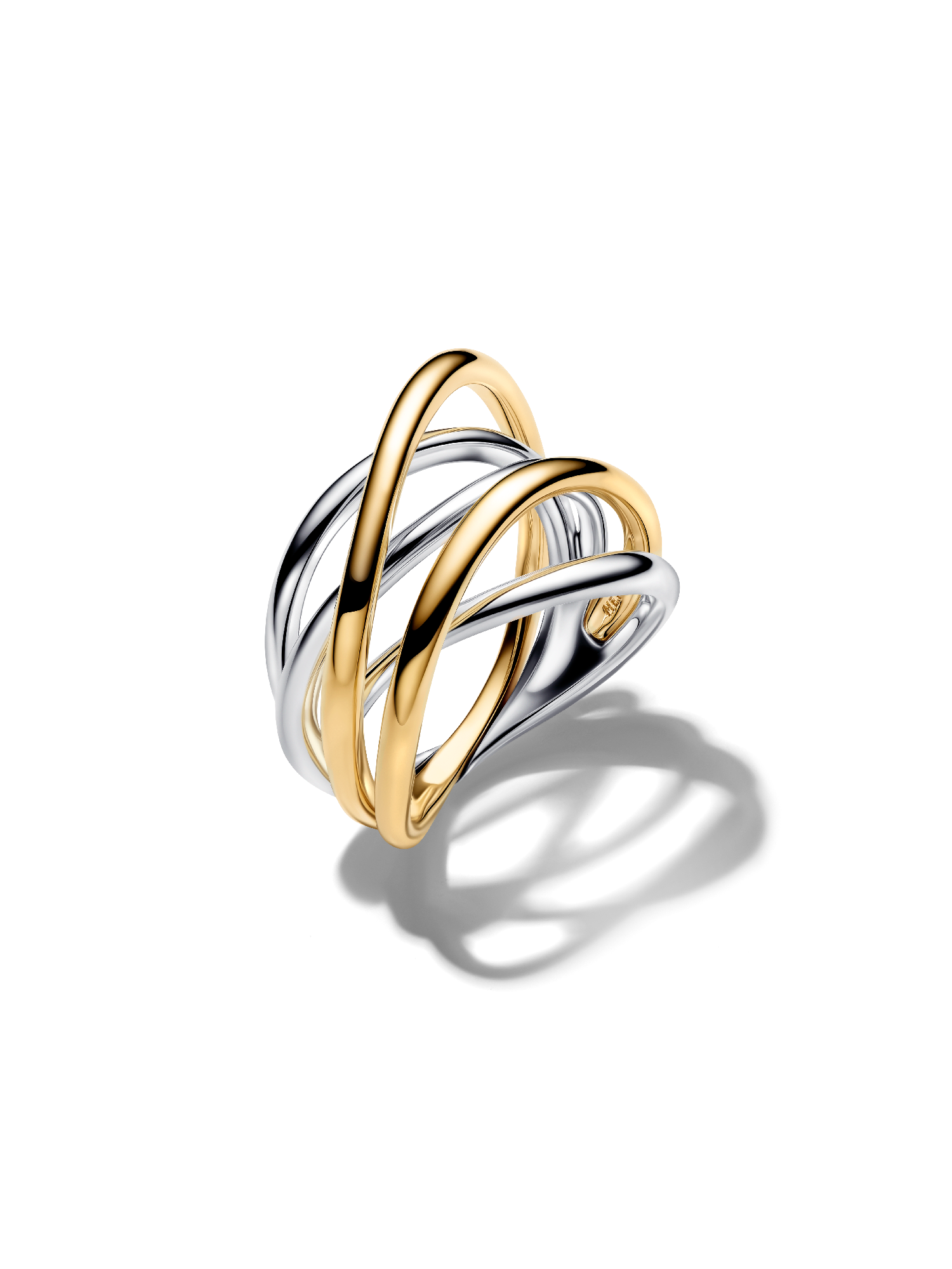 GOLDとSILVERのツートン仕上げ✴︎ In the moonlightリング Two-Tone Entwined Band Ring | ツートーン | パンドラ'