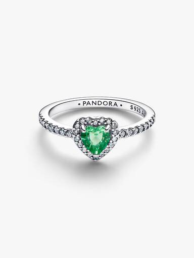 Elevated Mint Green Heart Ring