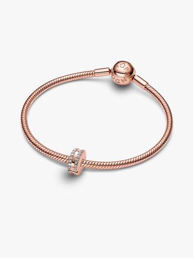 Double Lined Pavé Clip Charm