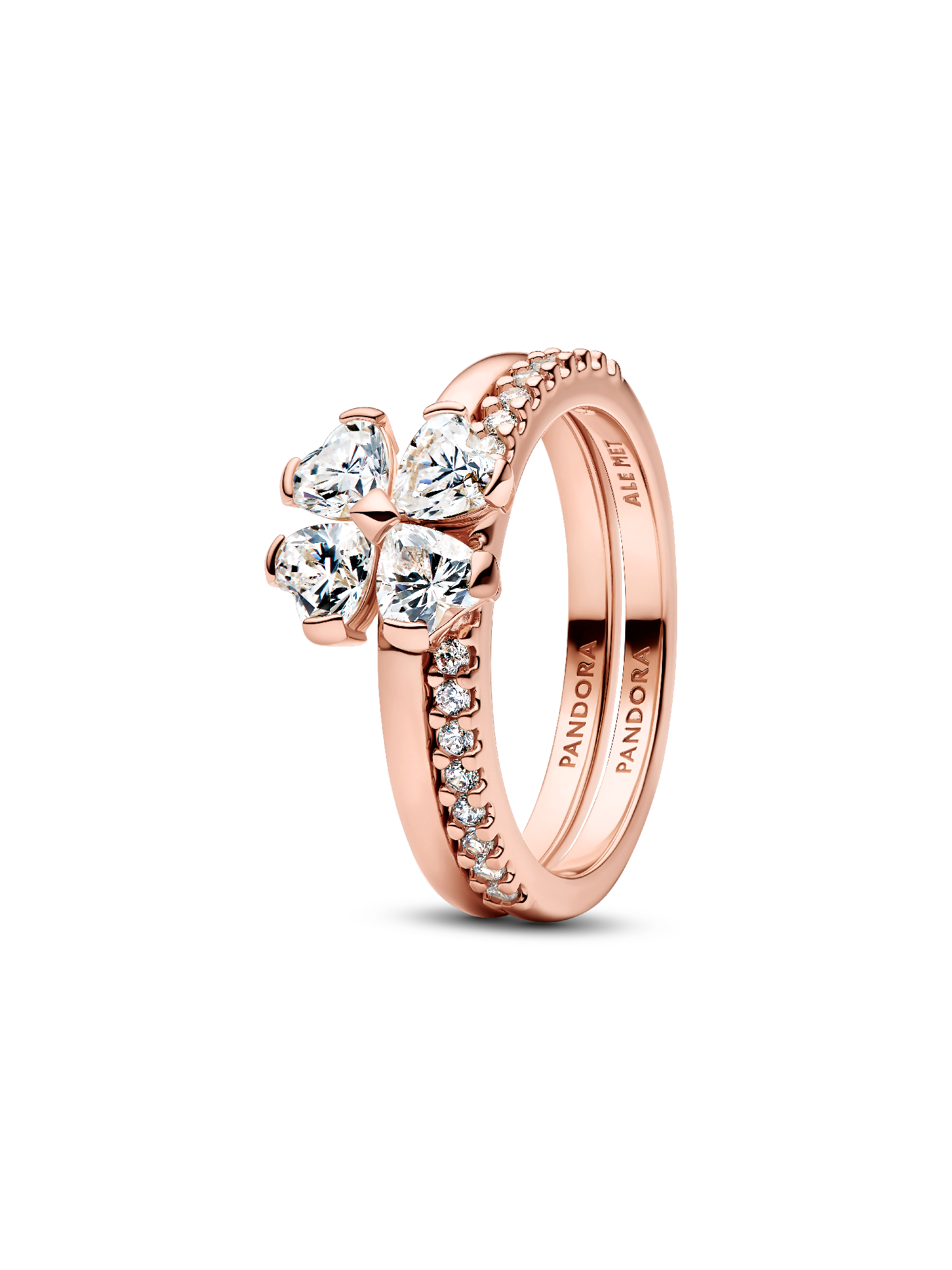 Sparkling Lucky Clover Splittable Ring
