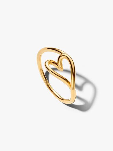 Organically Shaped Heart Small Ring