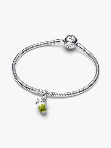 Iced Matcha Latte Murano Glass Dangle Charm