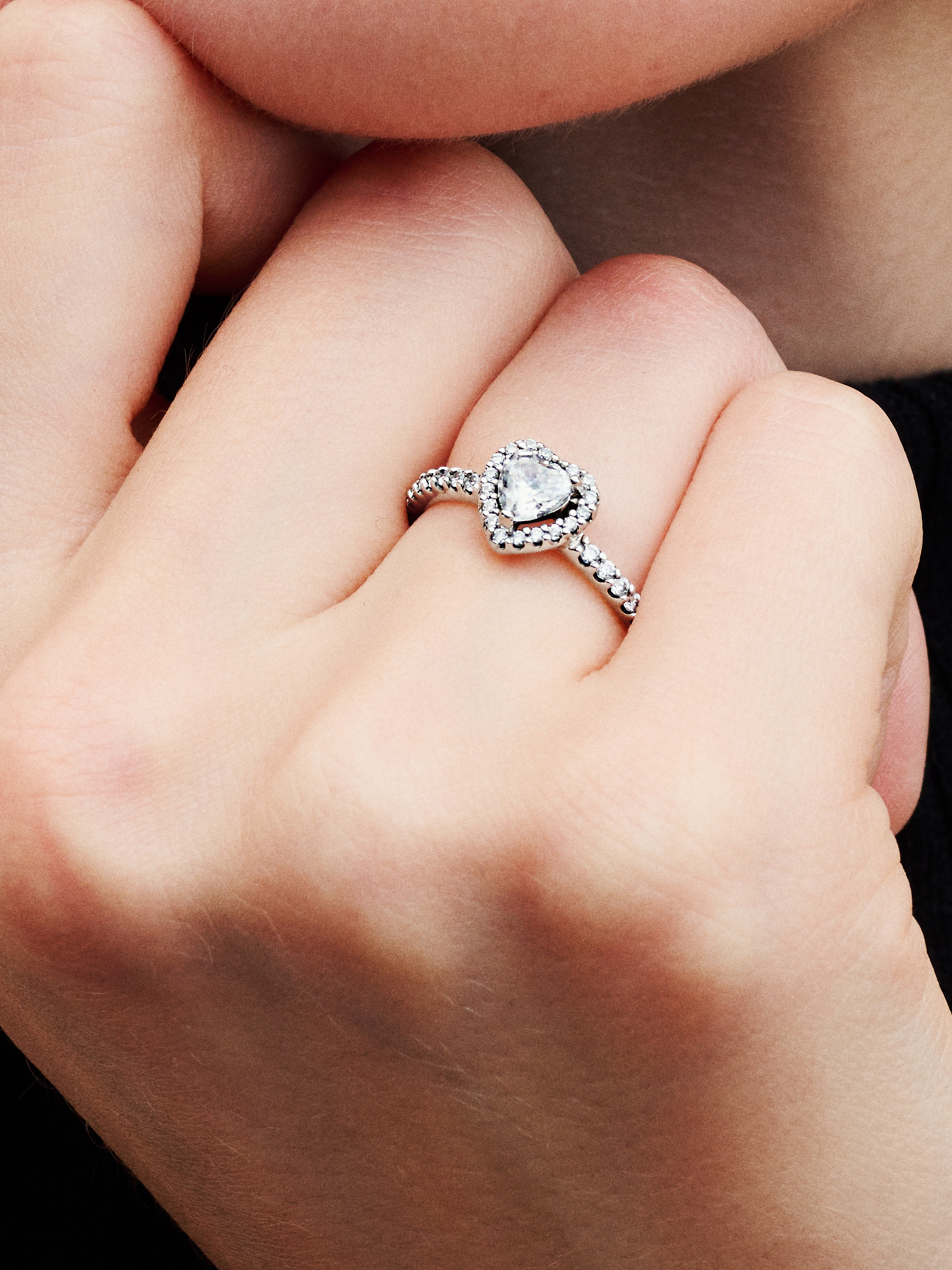 Elevated Heart Ring | スターリングシルバー | パンドラ'