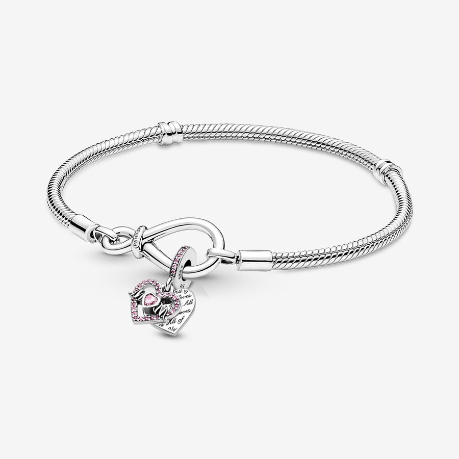 Heart & Mum Infinity Charm and Bracelet Set image number 0