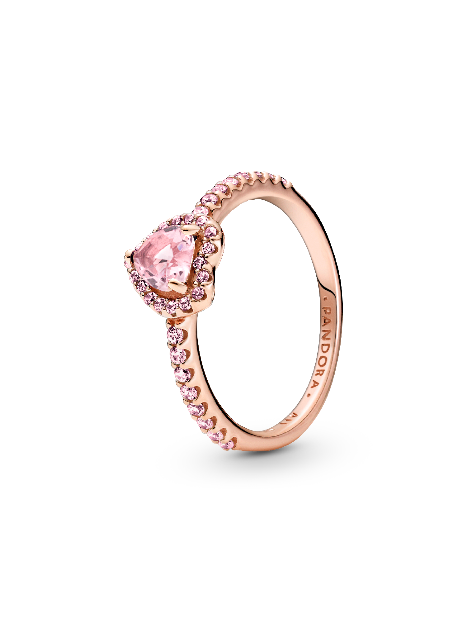 Sparkling Elevated Heart Ring | ローズゴールドプレーティング