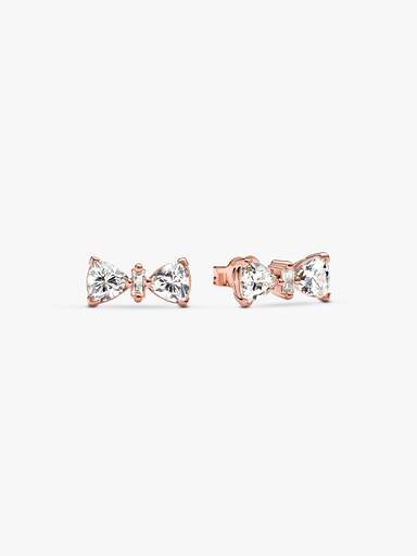 Sparkling Small Bow Stud Earrings