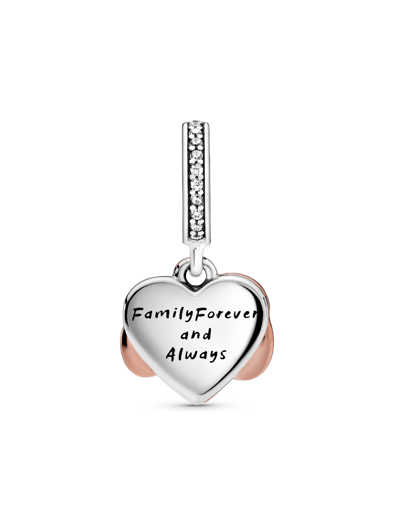 Sparkling Infinity Heart Dangle Charm | ツートーン | パンドラ'