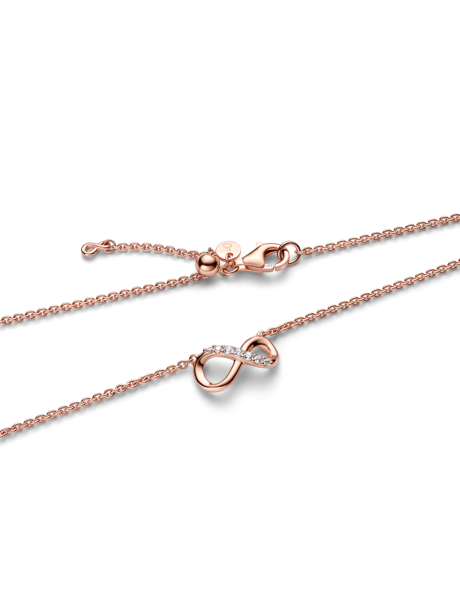Sparkling Infinity Collier Necklace | ローズゴールドプレーティング