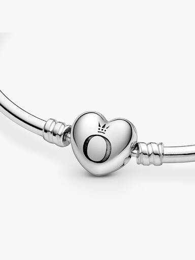 Logo Heart Clasp Bangle