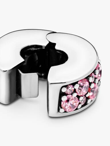 Pink Pavé Clip Charm