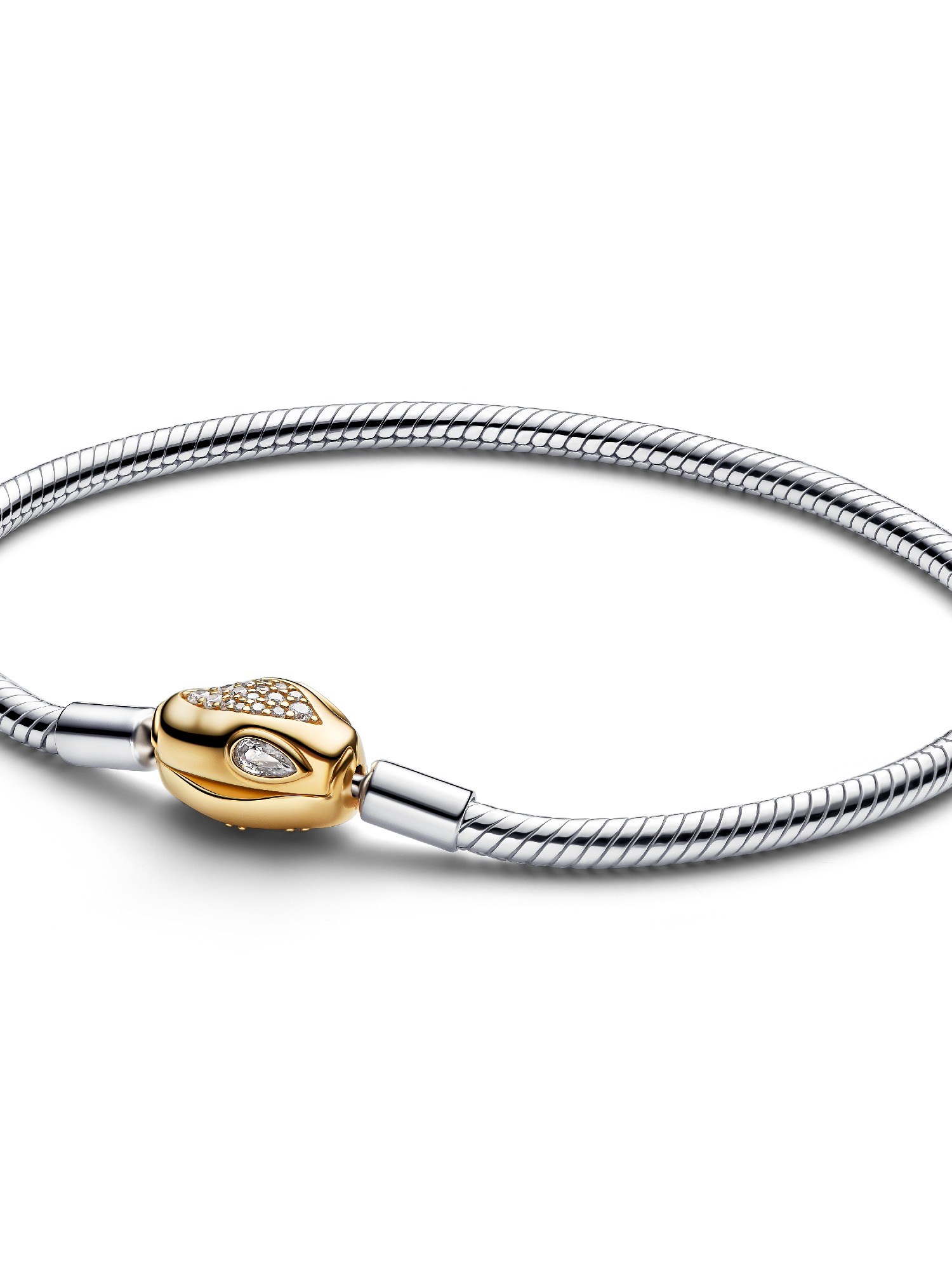 Snake Clasp & Chain Bracelet | ツートーン | パンドラ'