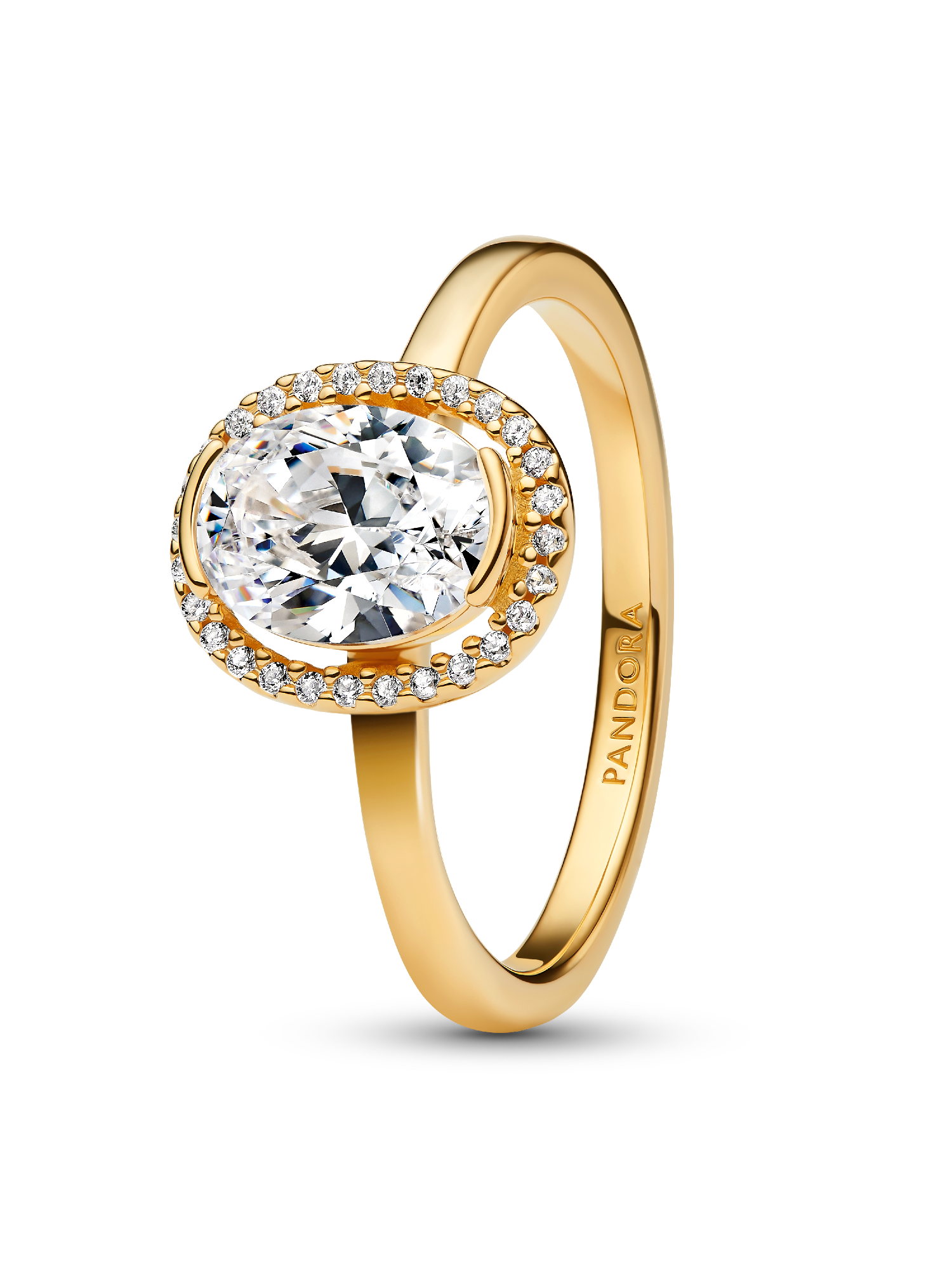 Oval Sparkling Halo Ring