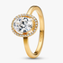 Oval Sparkling Halo Ring Oval Sparkling Halo Ring